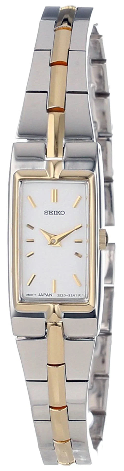 Seiko women's ladies' bracelet watch - gold & stainless - white dial - szzc40