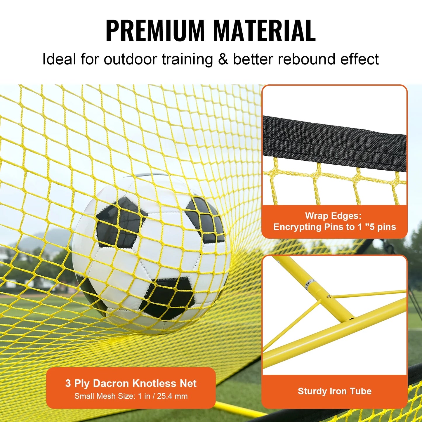 Bentism 71"x40" soccer trainer 2-in-1 portable soccer rebounder net portable bag