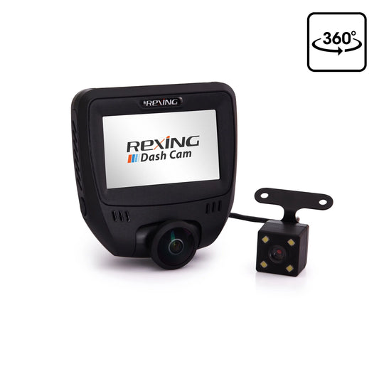 Rexing v360 front and rear 360 degree dash cam