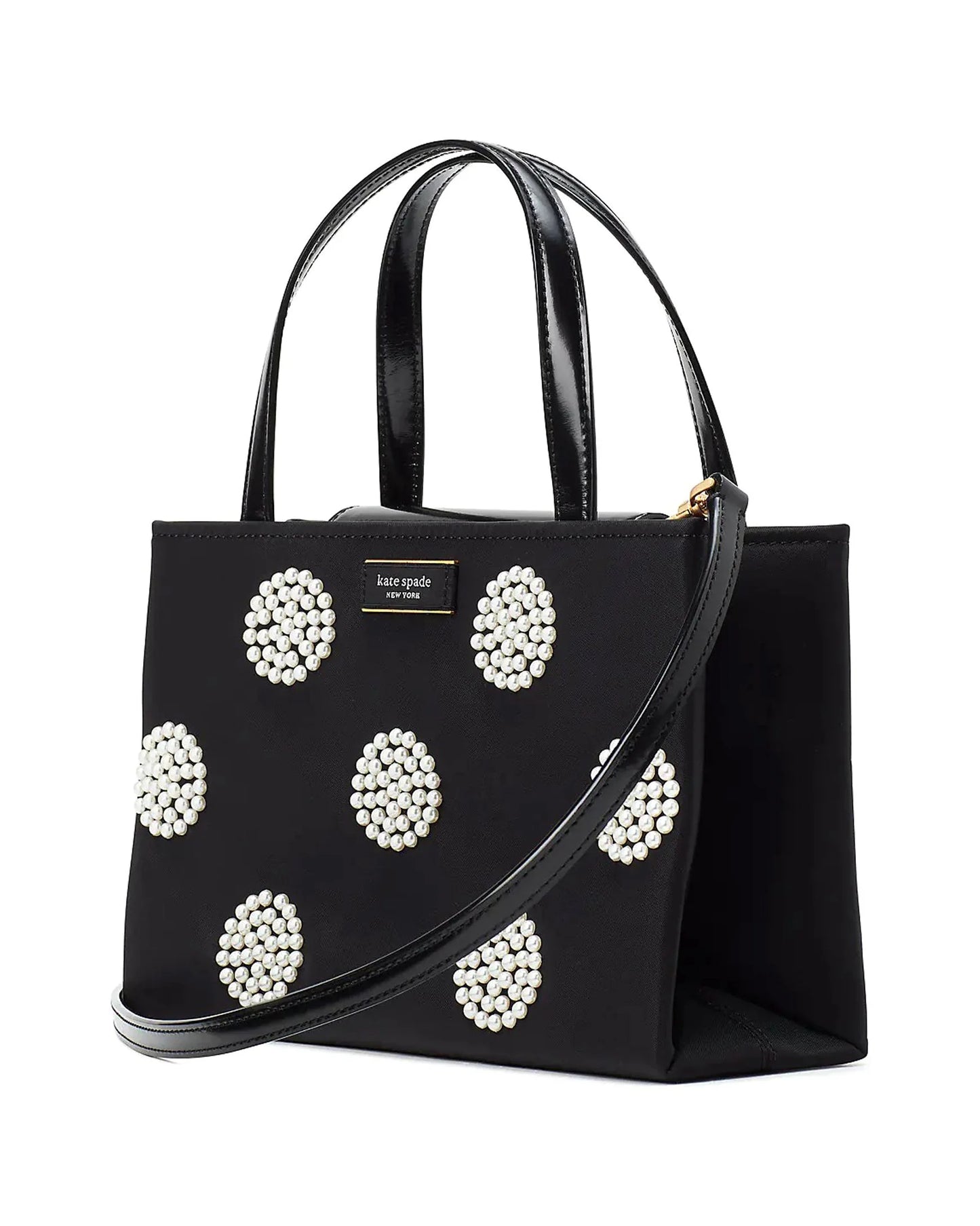 Sam icon pearl embellished nylon small tote