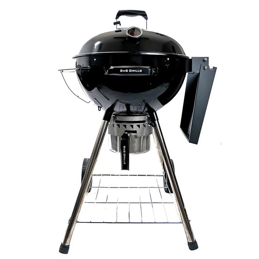 Slow 'n sear charcoal kettle grill 22 in by sns grills