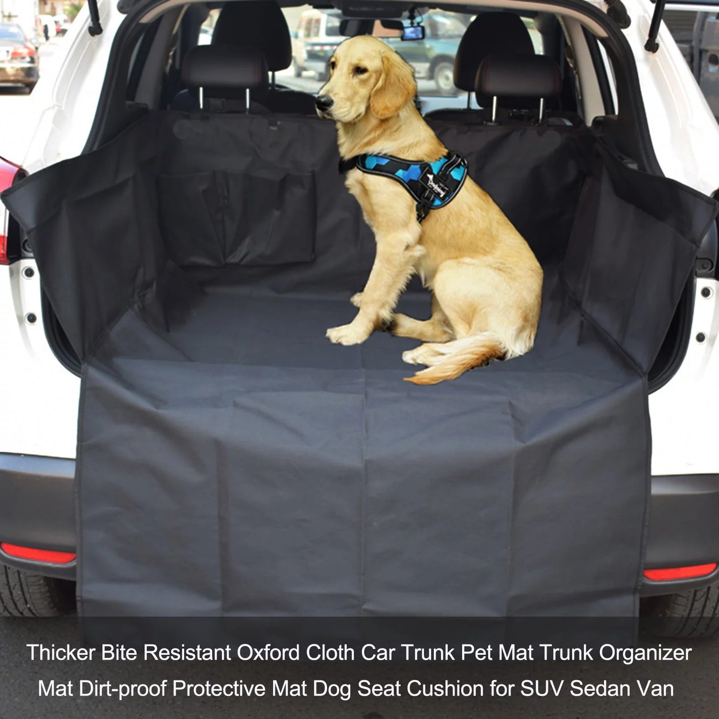 Thicker bite resistant oxford cloth car trunk pet mat trunk organizer mat dirt-proof protective mat dog seat cushion for suv sedan van