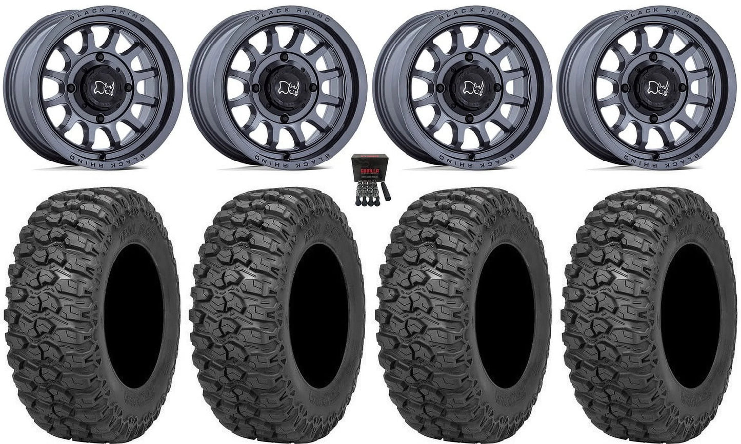 Black rhino rapid 14" wheels gm 30" trail saw 2.0 tires sportsman rzr ranger