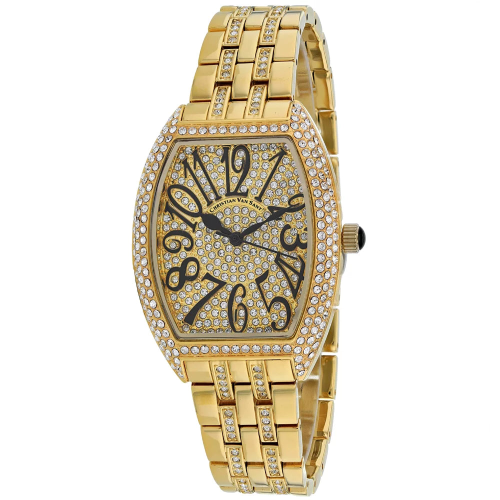 Christian van sant women's gold dial watch - cv0261