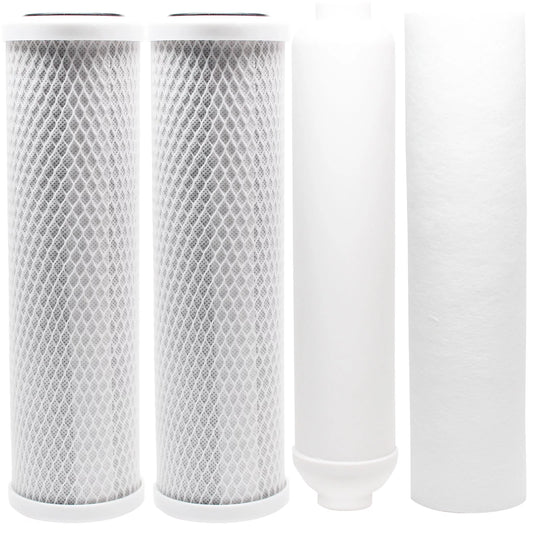 Replacement filter kit for us water systems 200-apro-5050-p ro system - includes carbon block filters, pp sediment filter & inline filter cartridge - denali pure brand