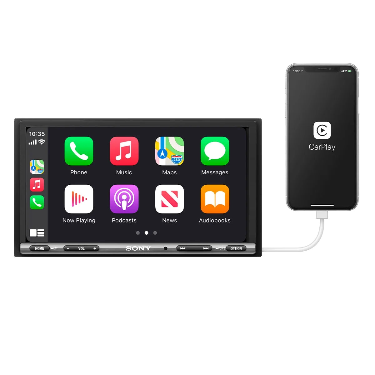 Sony mobile xav-ax3200 6.95" bluetooth media receiver with apple carplay and android auto