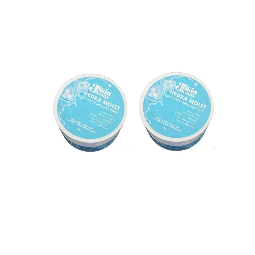 2 jars j skin beauty hydra moist ice water sleeping mask - no expiry dates printed