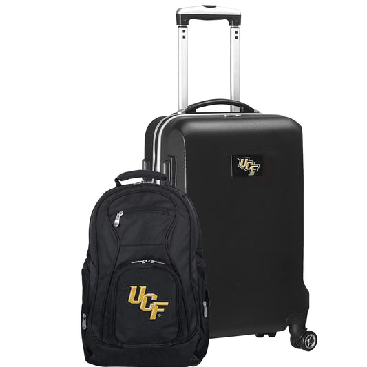 Ucf knights deluxe 2-piece backpack and carry-on set - black