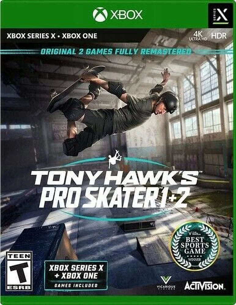 Tony hawk pro skater 1+2 for xbox one & xbox series x standard edition [new vide