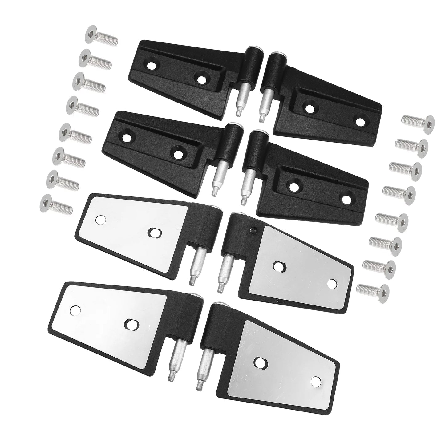 Unique bargains 8pcs door hinge with bolts for jeep wrangler jk 2007-2018 on front rear left right upper door