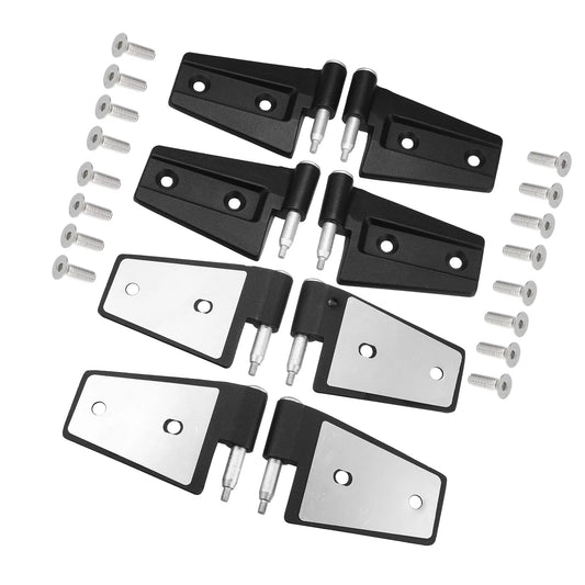 Unique bargains 8pcs door hinge with bolts for jeep wrangler jk 2007-2018 on front rear left right upper door