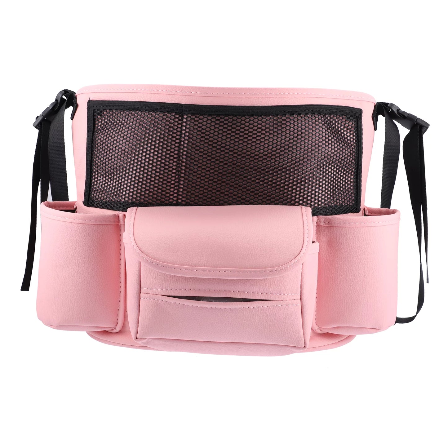 Unique bargains car large capacity seat organizer backseat multi pockets purse storage for car 37x25cm pink