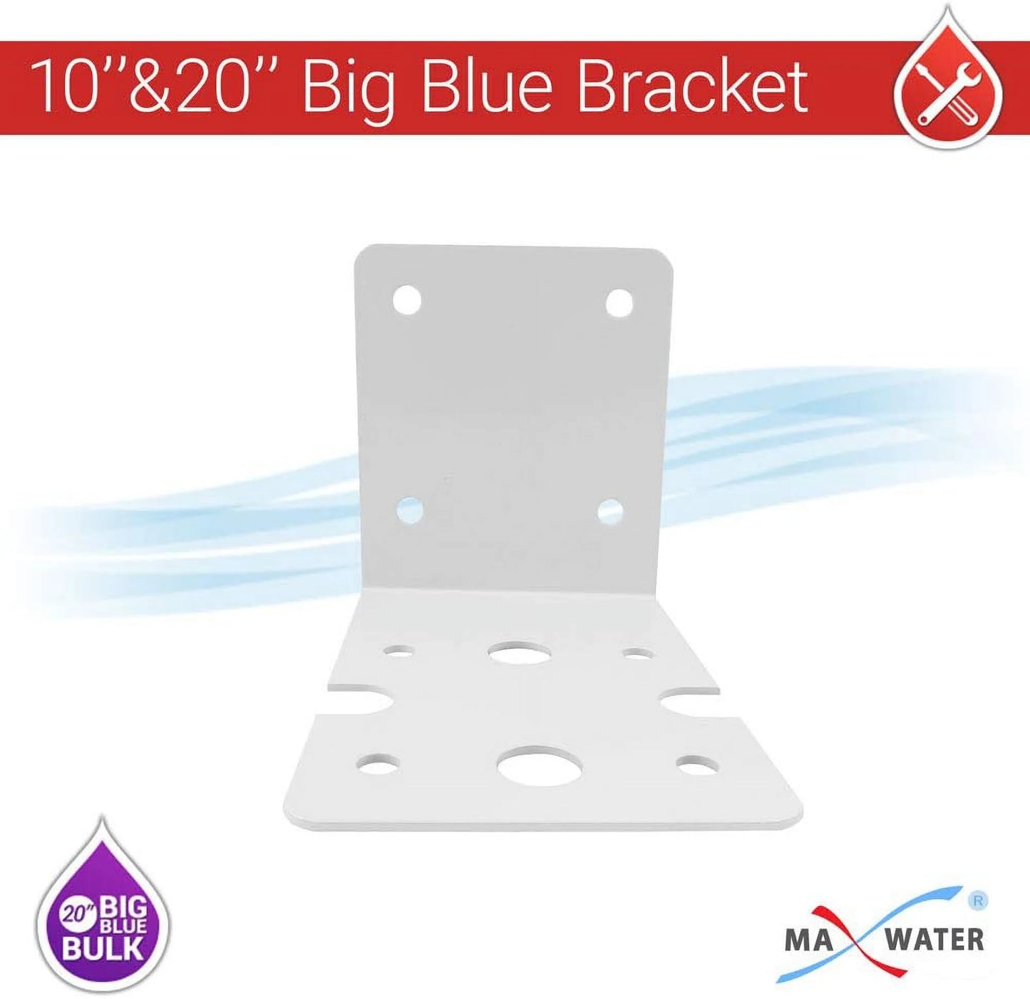 1 pack 10" bb blue whole house  system filter housing 1" npt brass ports w/pressure release, pressure gauge, wrench  bracket