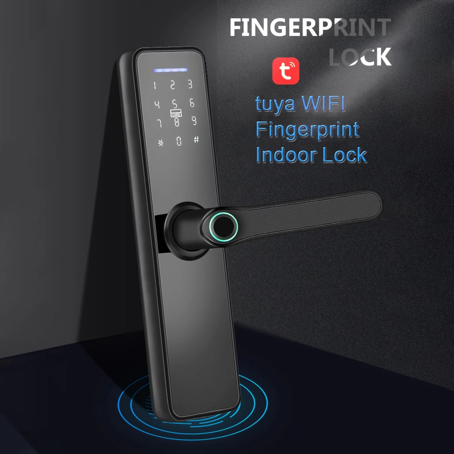 Wafu smart fingerprint lock for office door secure touchscreen keypad & mechanical key