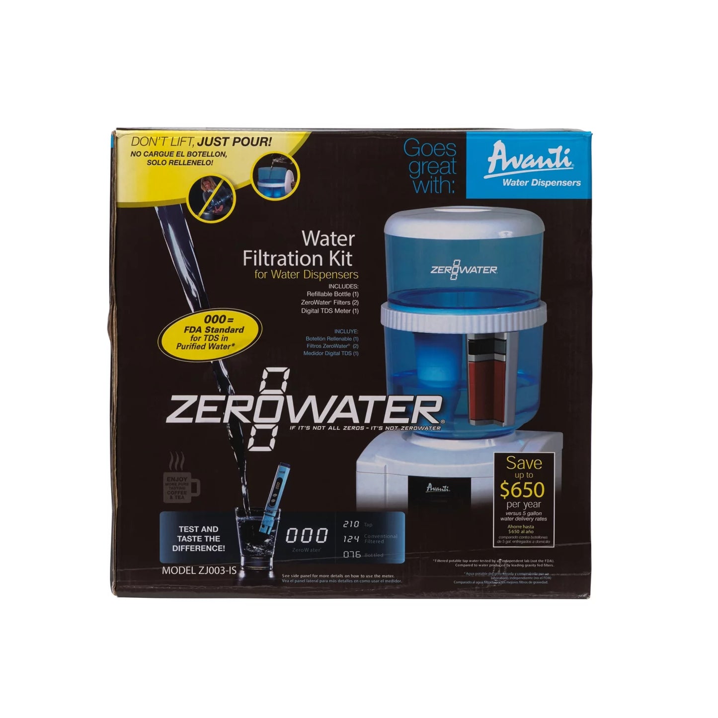 Zerowater zj-003 water cooler filtration system (water cooler not included) - blue and white